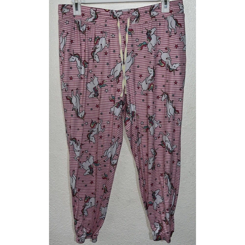 Briefly Stated Comfy Pajama Pants Women Size XL Unicorn